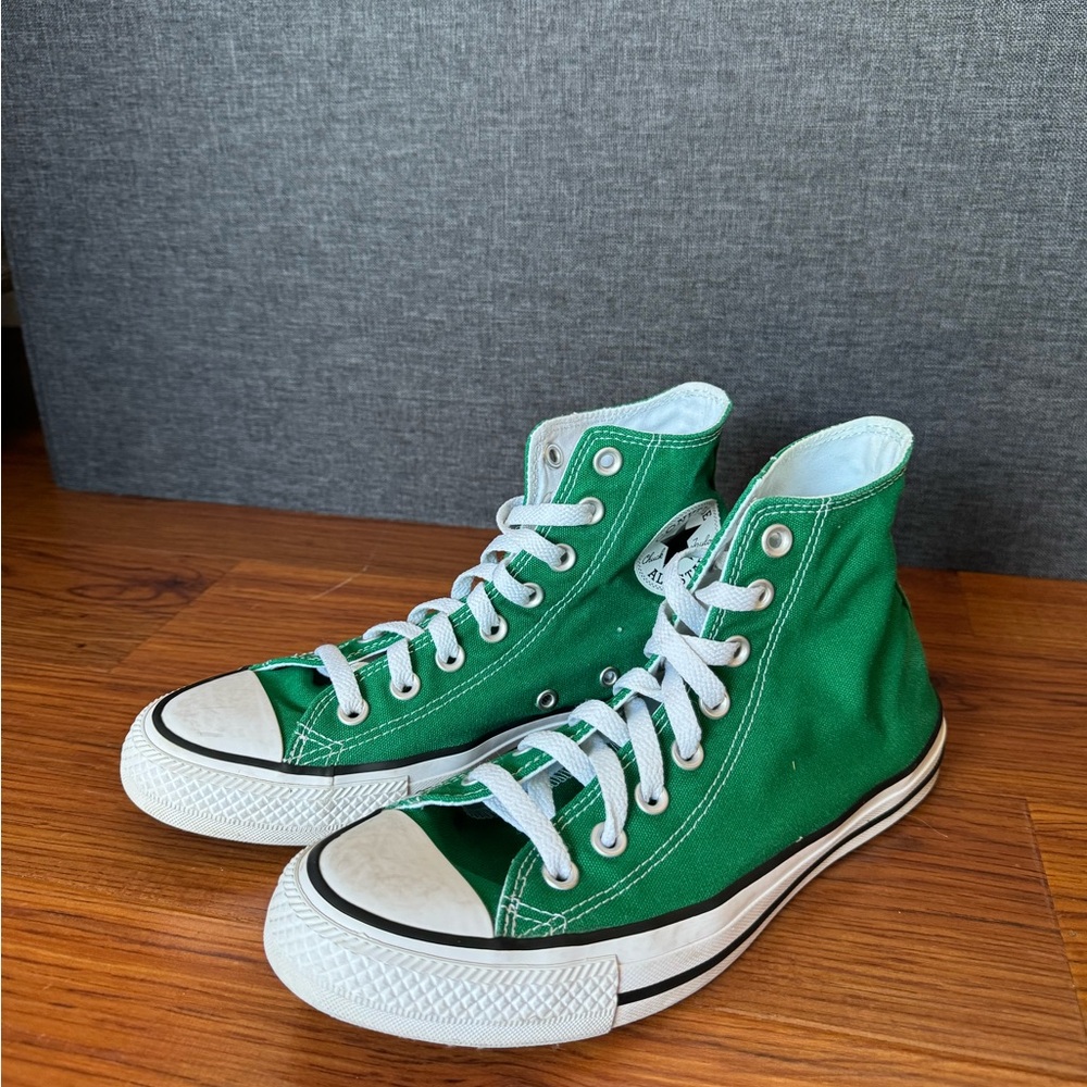 Converse High Top Sneakers - Green and White